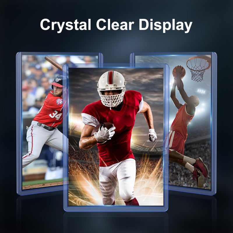 Mlikero 400 Card Sleeves Hard Plastic, 3""x4"" Baseball Card Protectors Hard Plastic for Baseball, Football and Game Cards (200 Hard Card Sleeves + 200 Clear Sleeve) - Image 2
